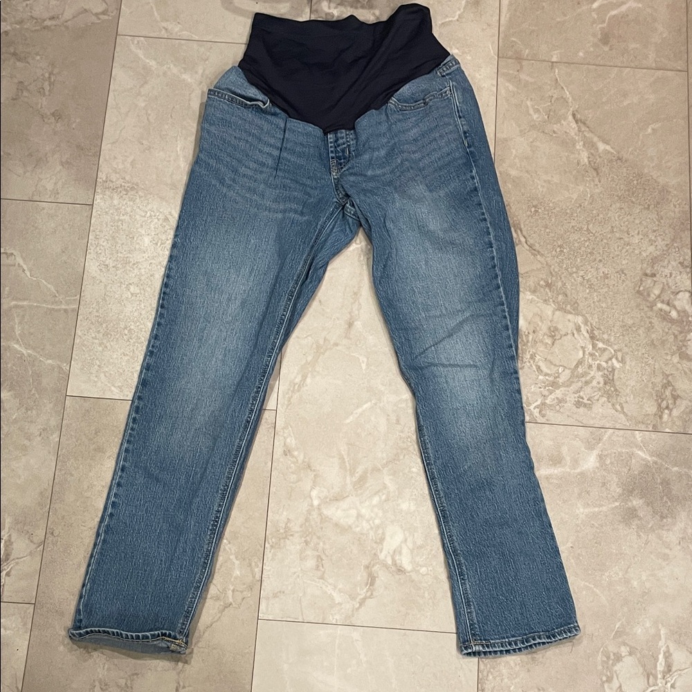 Old Navy Straight Leg Maternity Jeans - Blue